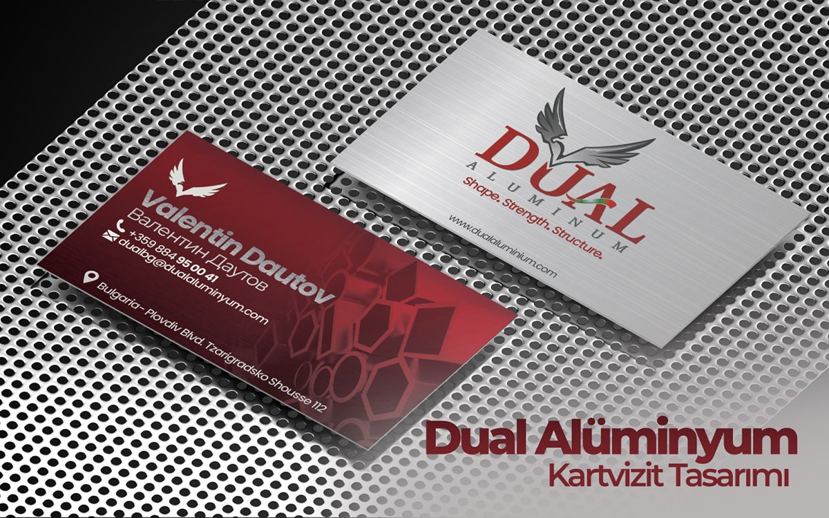 Dual Alüminyum Kartvizit Tasarımı